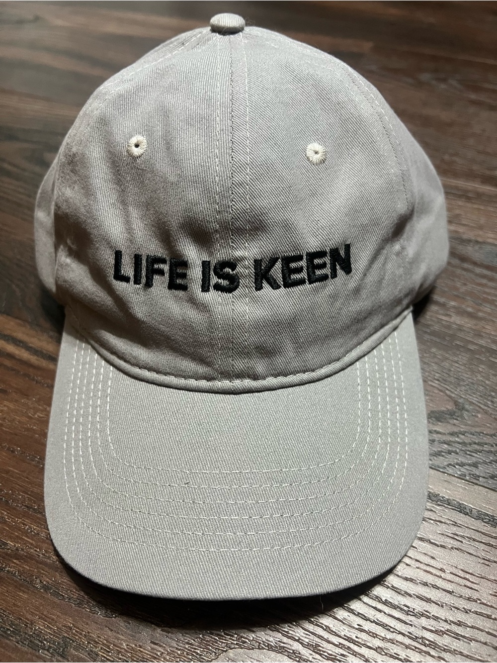 KEEN Footwear Adjustable Strap Hat Gray Baseball Cap “Life Is Keen”